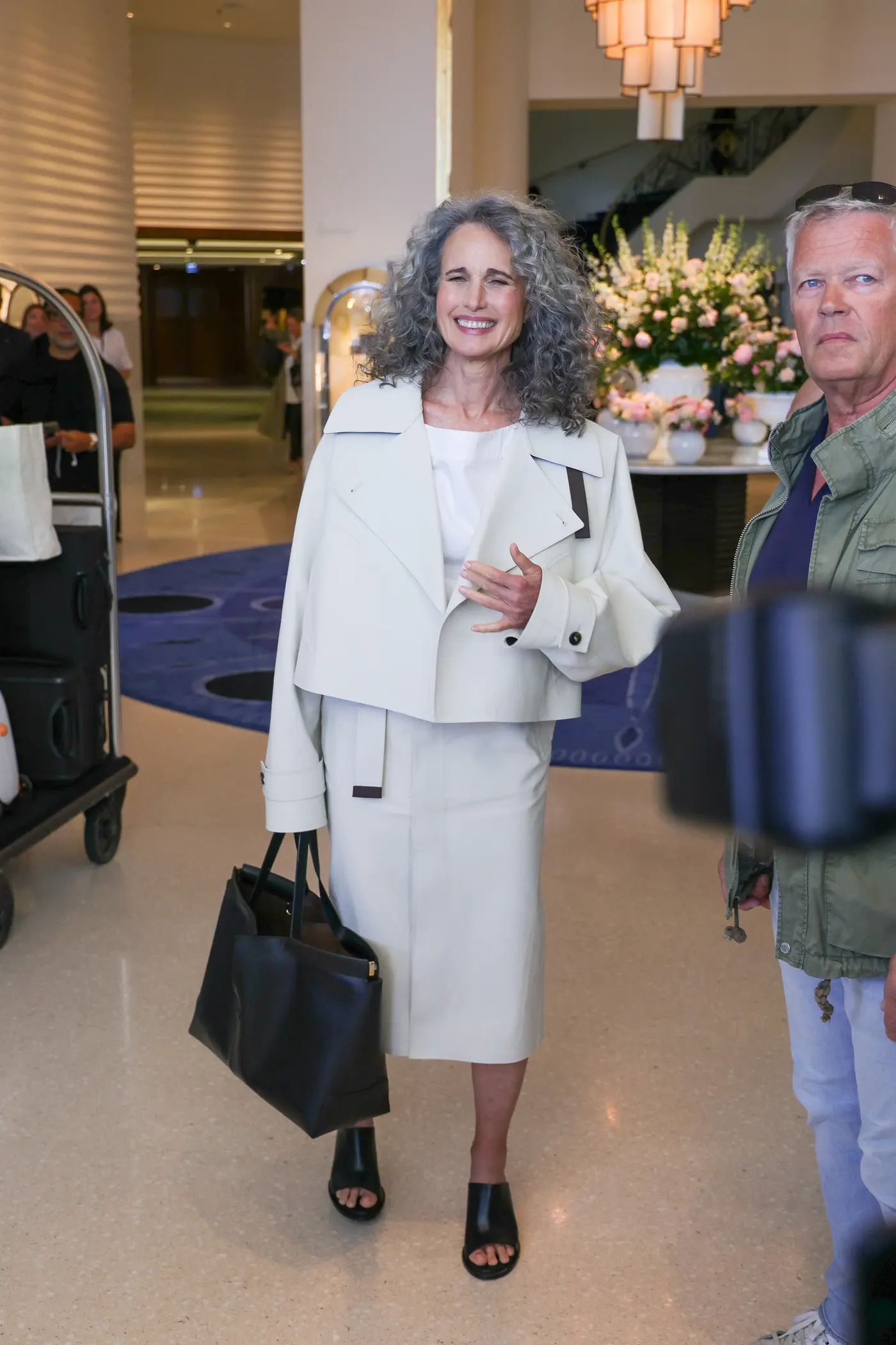 Andie MacDowell at the Martinez Hotel in Cannes.