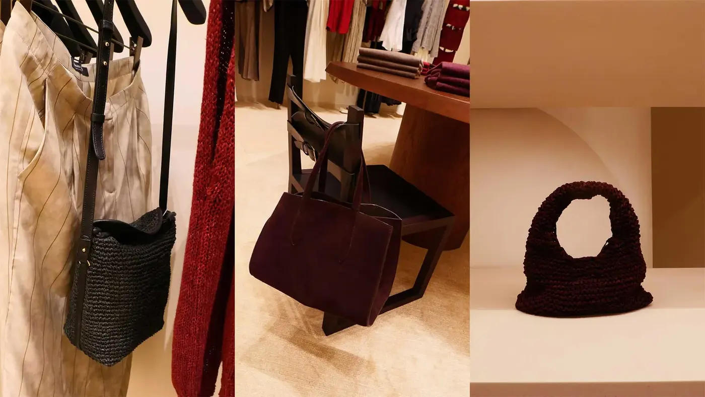 Image may contain Accessories Bag Handbag Purse Tote Bag Furniture and Indoors