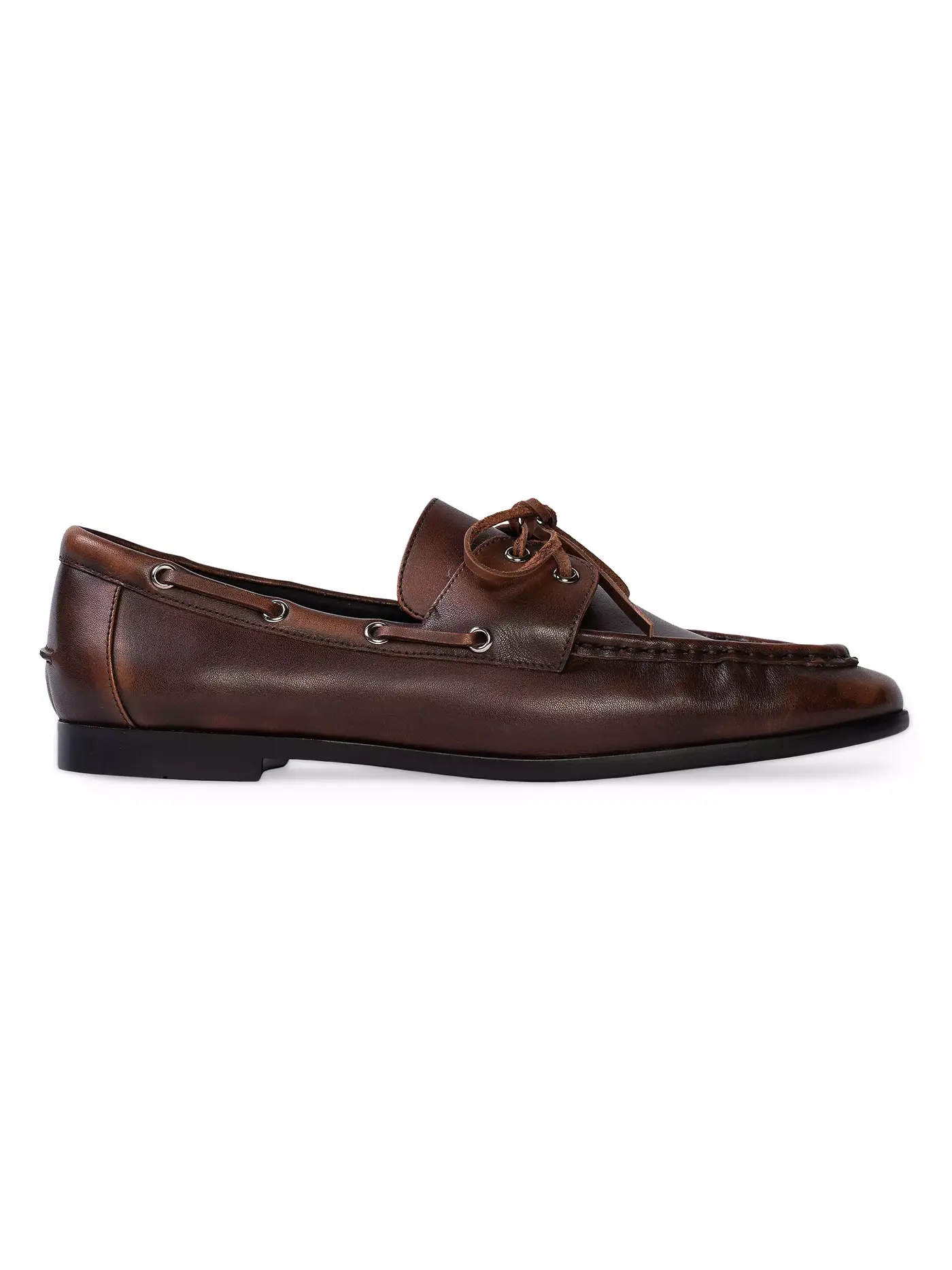 Black Suede Studio , Davy Boatshoe Loafers