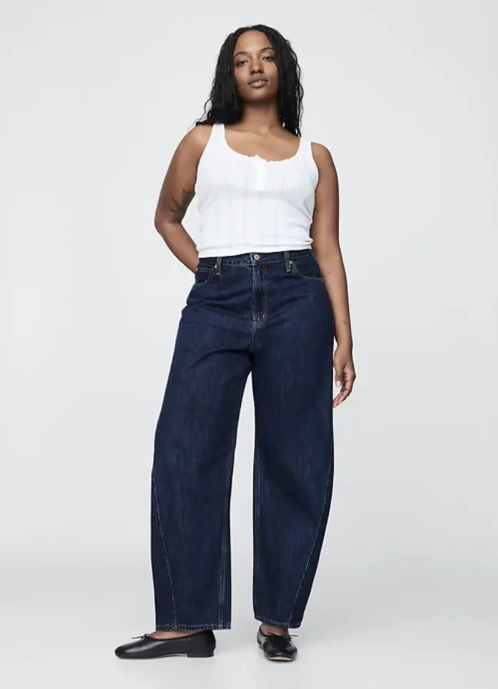Gap, Curvy High Rise Barrel Jeans