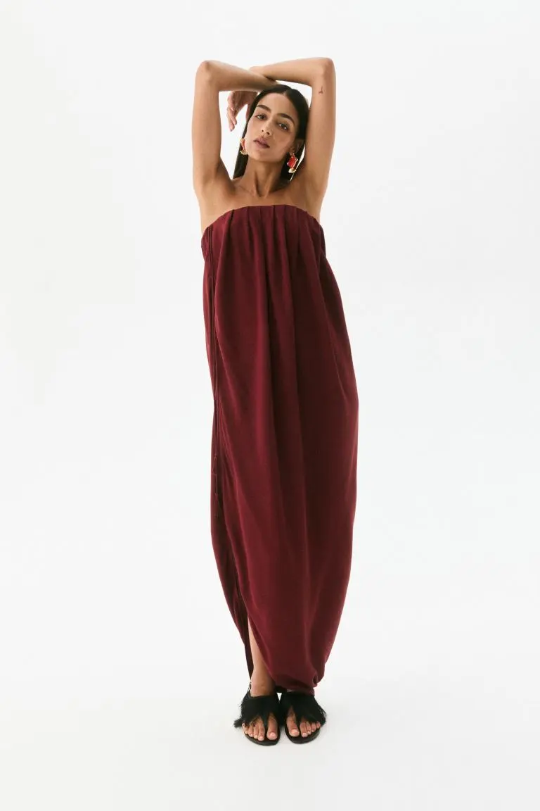 Draped Bandeau Dress