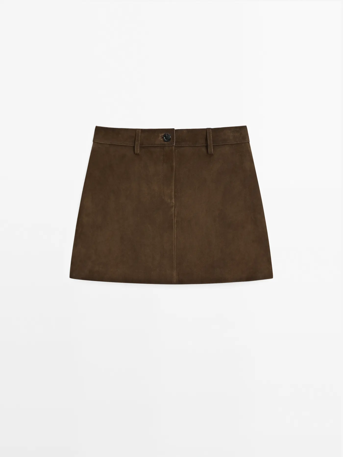 Suede Leather Mini Skirt