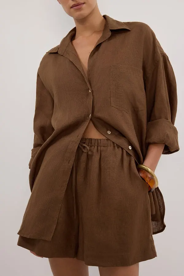 dissh, LUNE FONDANT LINEN SHORT