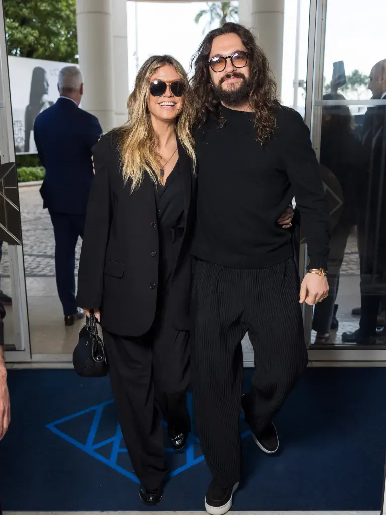 Heidi Klum and Tom Kaulitz are seen at the Hotel Martinez ahead of the 78th Cannes Film Festival.