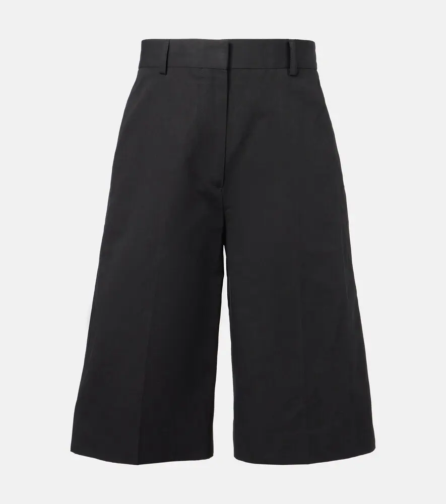 Cotton and Linen Bermuda Shorts