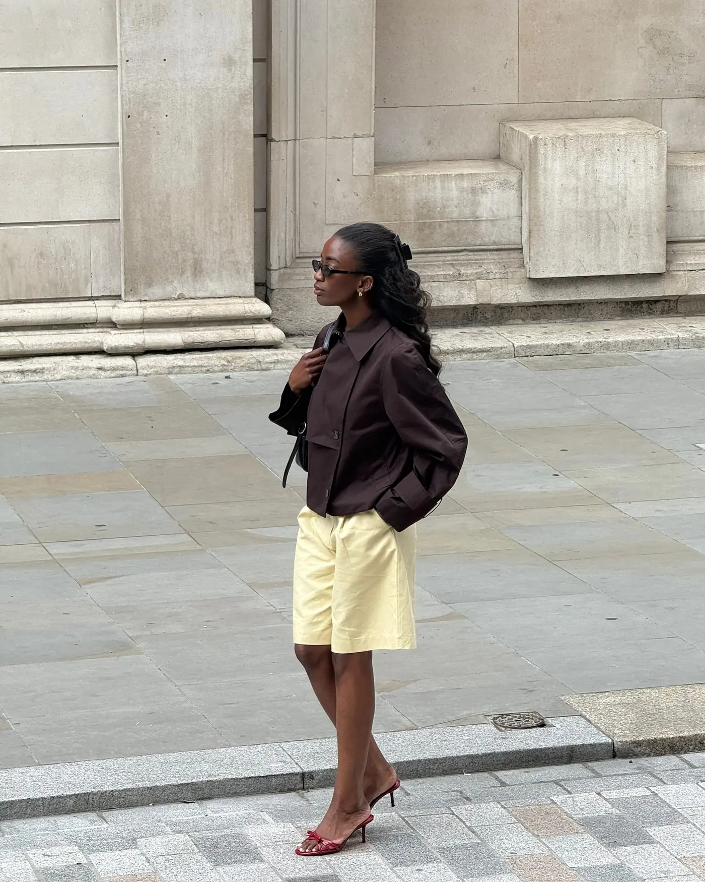 An image of @_livmadeline wearing a 2025 short trend.