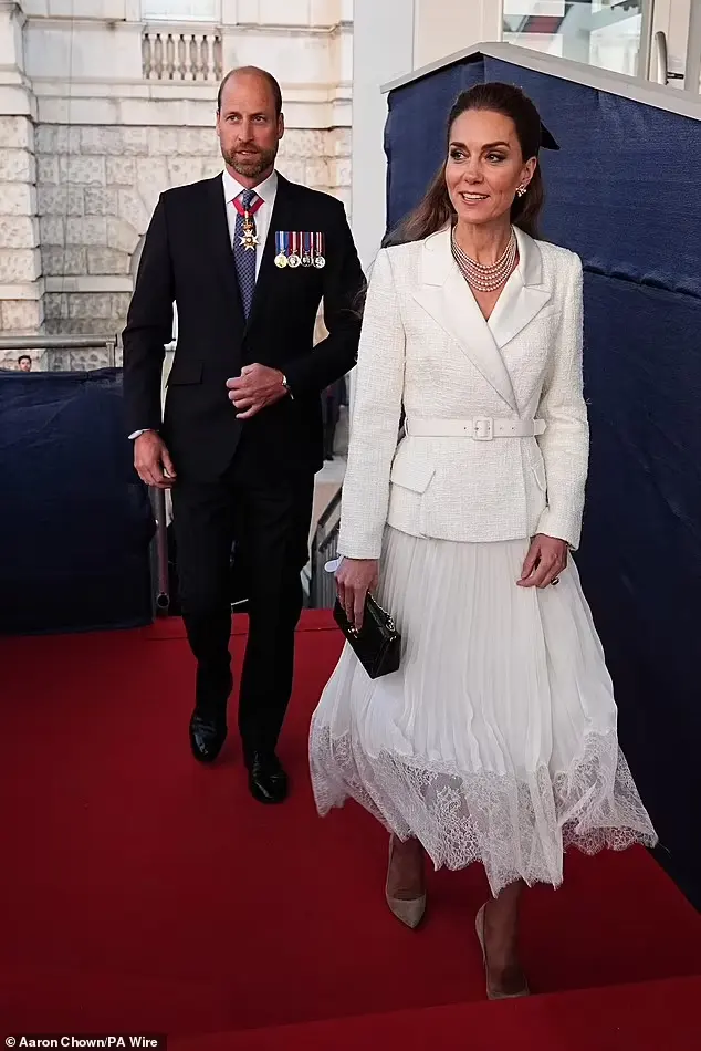 The Princess of Wales turned heads as she stepped out in a glamorous pure white Self Portrait blazer dress last night