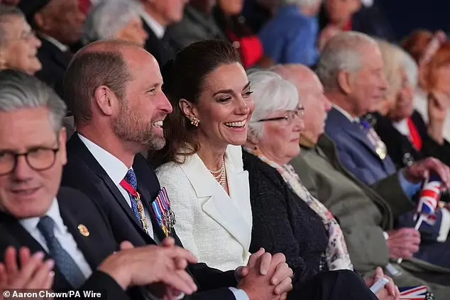 William and Kate were all smiles as they made their appearance at the concert, with other members of the Royal Family