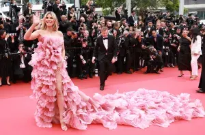 CANNES, FRANCE - MAY 13: Heidi Klum attends the red carpet for the opening ceremony and