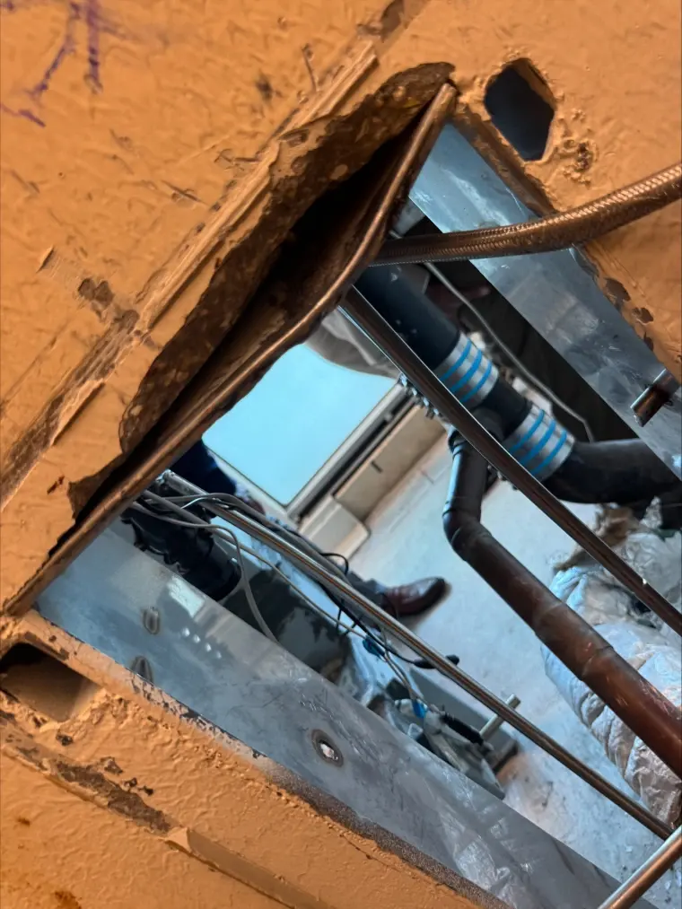 Inside of a prison cell where the escape is believed to have happened, at Orleans Parish Justice Center on May 16, 2025.