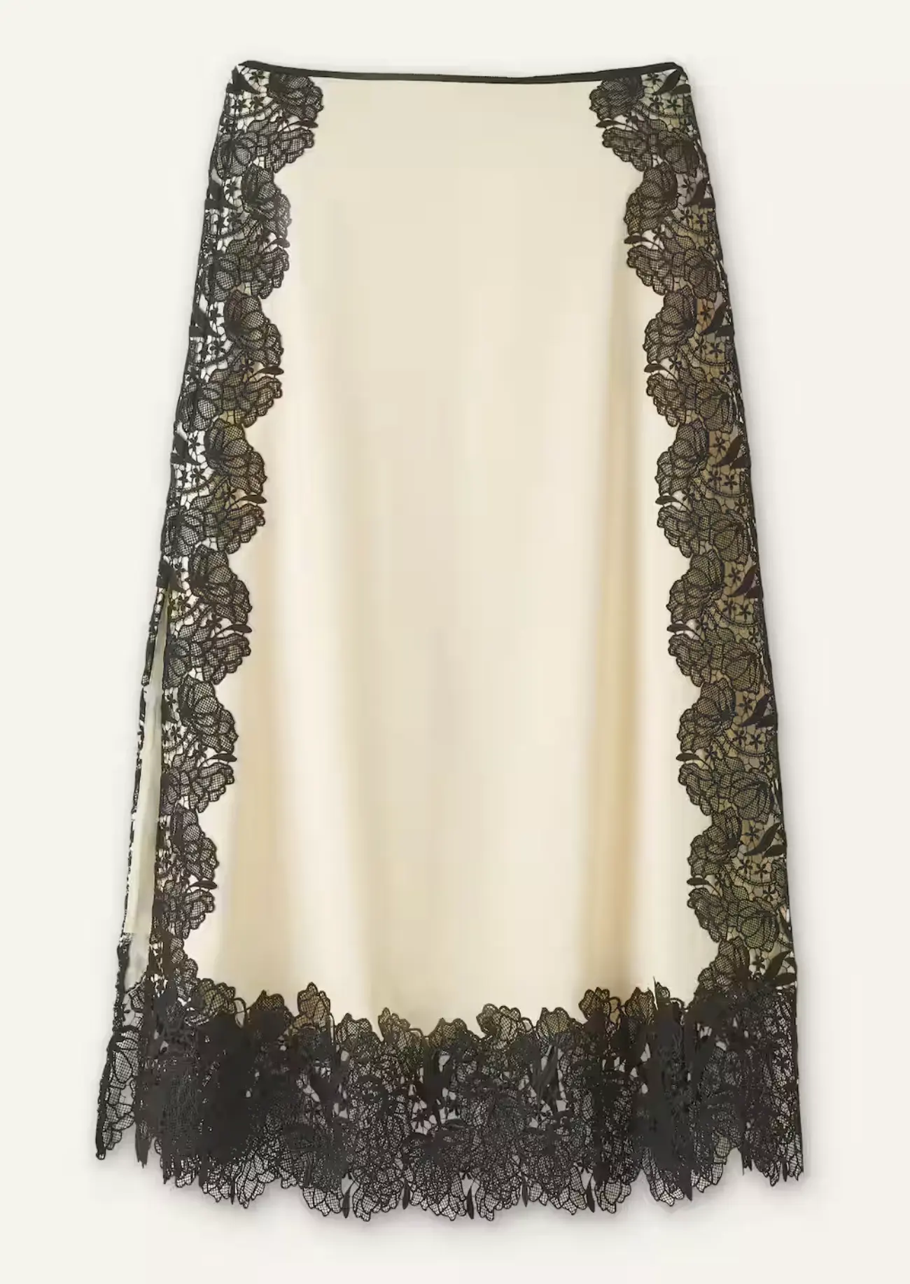 ME+EM, Floral Lace Trim Slip Skirt