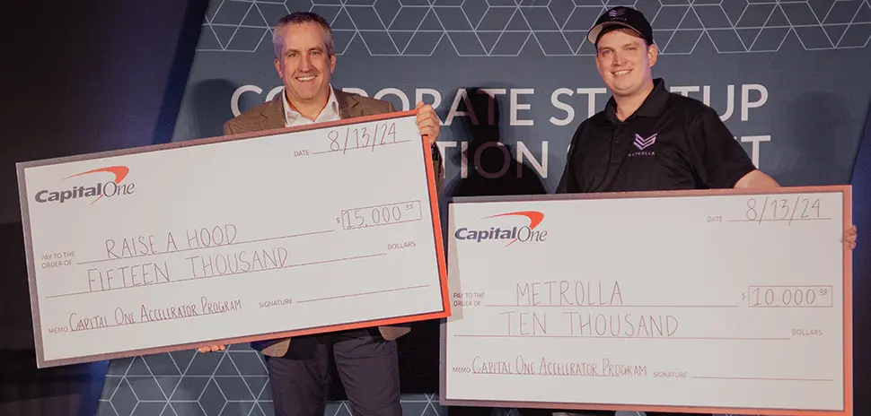 Raise A Hood and Metrolla took top prizes in Capital One's 2024 Accelerator Pitch at Dallas Startup Week in August.