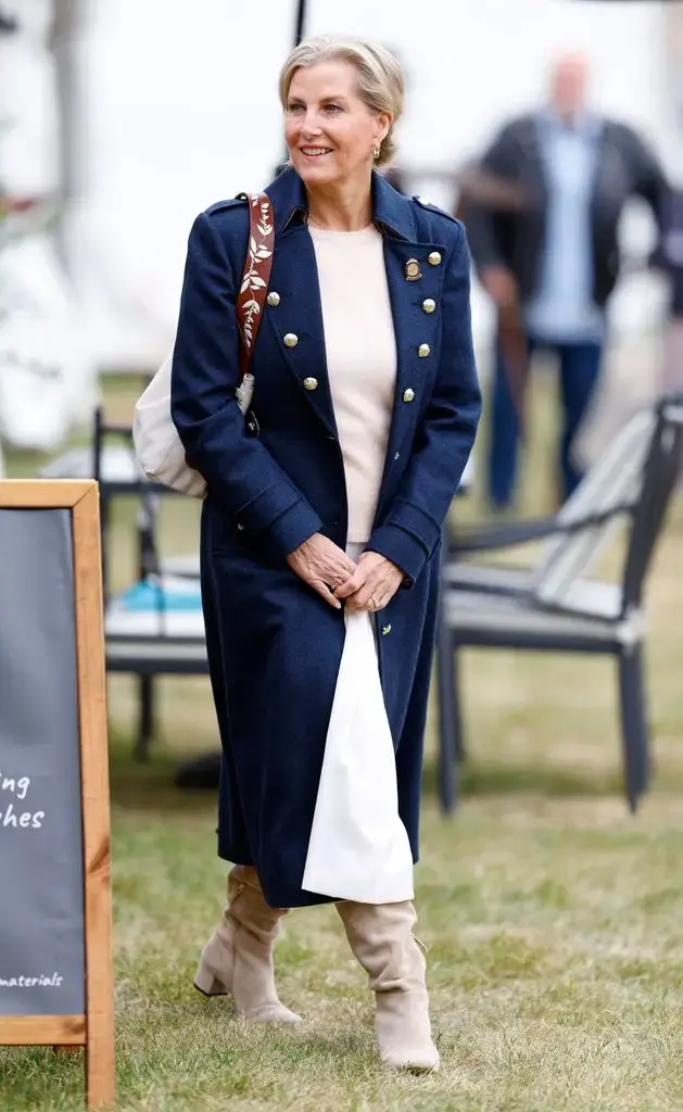 Duchess Sophie in a blue jacket at the Royal Windsor Horse Show