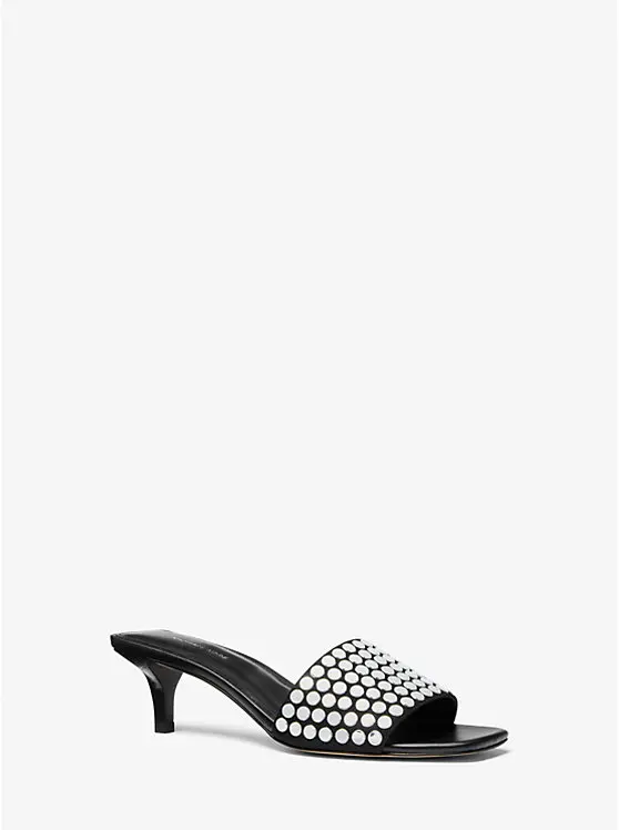Merriam Studded Kitten Heel Sandal