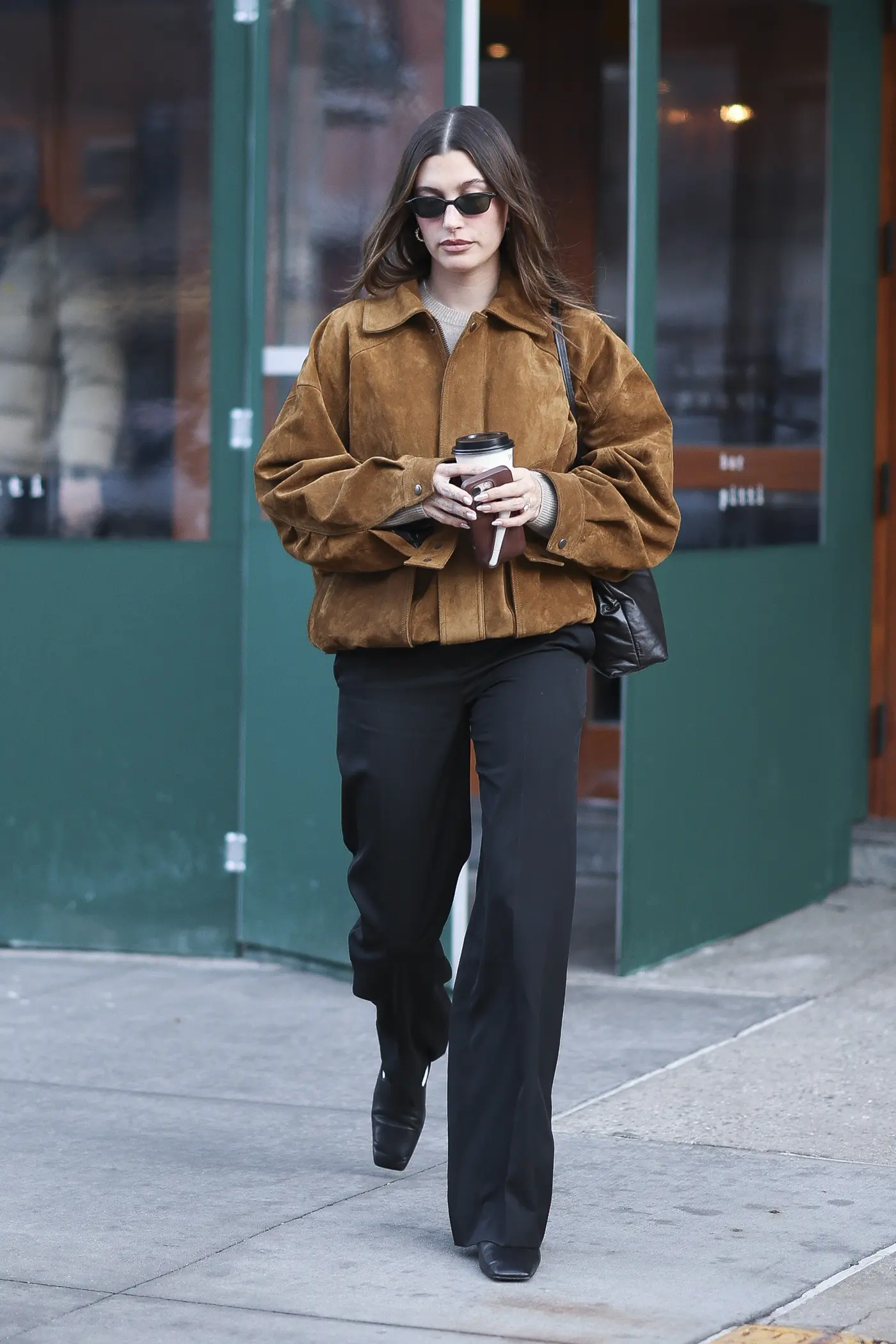 Hailey Bieber seen in SoHo on January 30, 2025 in New York City