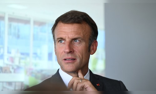French President Macron calls on Iran to free detained French citizens and expresses worry about its nuclear program.