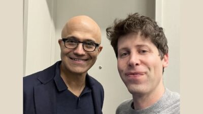 OpenAI's CEO Altman discusses potential collaboration with Microsoft's CEO, according to NYT.