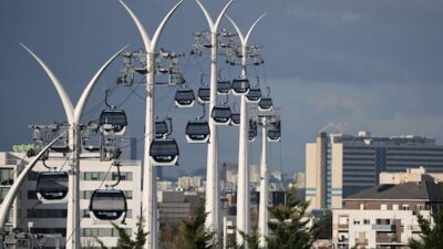 Paris launches its first urban cable car near the French capital.