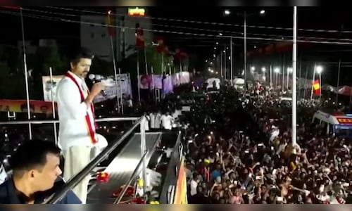 EC assigns 'whistle' symbol to Vijay's TVK, party celebrates.