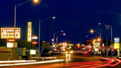 A Century of Route 66: Celebrating the Mother Road's 100th Anniversary with Classic Diners, Neon Signs, Native American Heritage, and Iconic Stops from Chicago to Santa Monica.