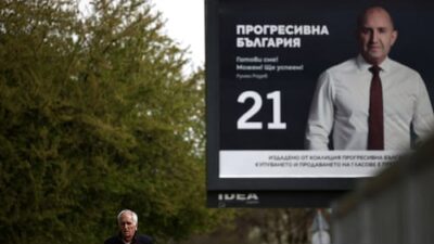 Bulgaria casts ballots as ex-president with pro-Russian ties tops the polls.