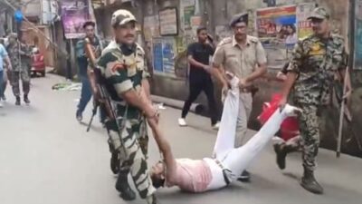 Howrah Bally Assembly Protests Over EVM Issues at Don Bosco Liluah Sahanlal School, Two Individuals Detained by CRPF During Voting