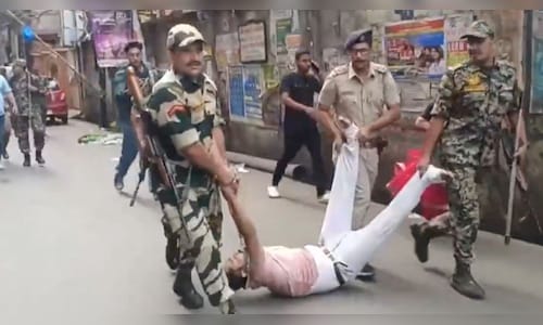 Howrah Bally Assembly Protests Over EVM Issues at Don Bosco Liluah Sahanlal School, Two Individuals Detained by CRPF During Voting
