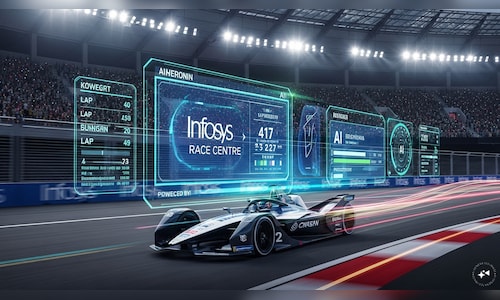 Infosys enhances Formula E with AI-driven Race Center and engaging fan technologies.