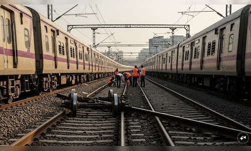 Mumbai local train services disrupted after an empty coach derails near Dombivli.