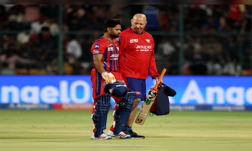Rishabh Pant sustains elbow injury and leaves the field after just three deliveries against RCB.