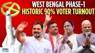West Bengal Assembly Elections: Historic 93.19% Voter Participation in Initial Phase, Reports Election Commission
