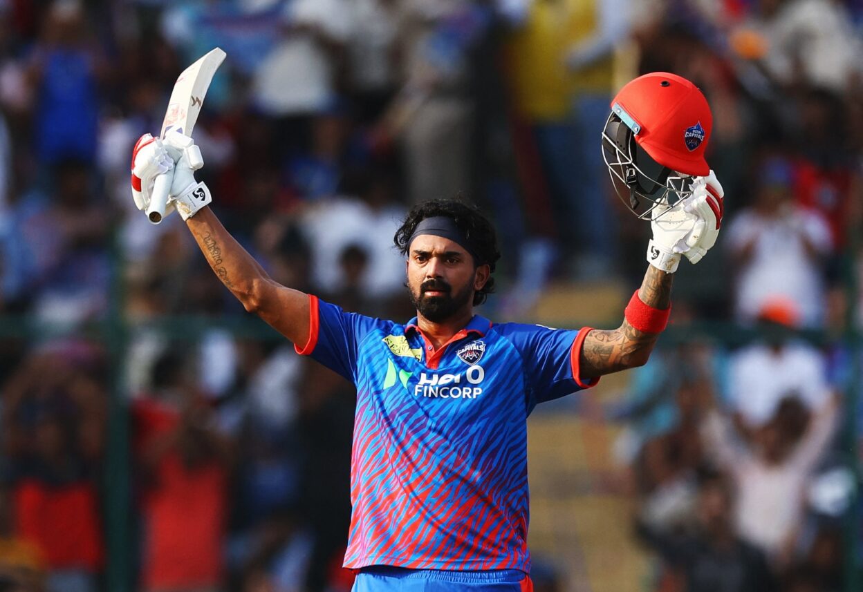 Delhi Capitals suffer early setback with KL's dismissal on a batting-friendly pitch.