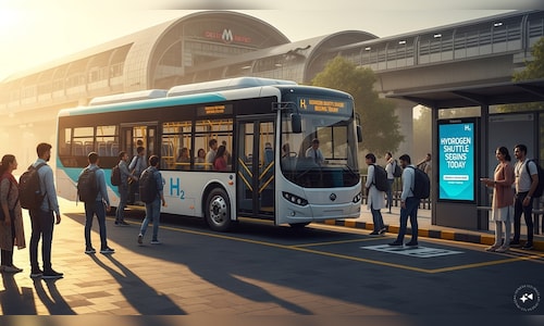 Delhi Metro Launches Hydrogen-Powered Shuttle Bus Services Today: Details on Routes, Fares, and Timings