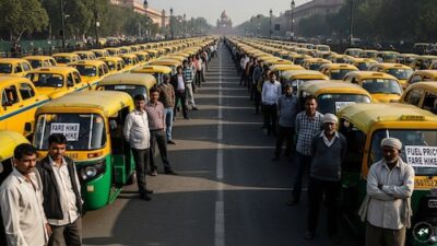 Delhi taxi unions declare a three-day strike starting May 21 to protest fare increases.