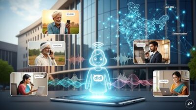 India introduces AI chatbot 'Samadhan Didi' that allows users to submit complaints in their native language.
