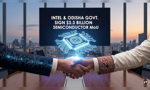 Intel and Odisha government to establish a $3.3 billion semiconductor materials plant in India.