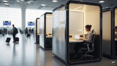 New Personal Work Pods Unveiled for Travelers at Hyderabad Airport