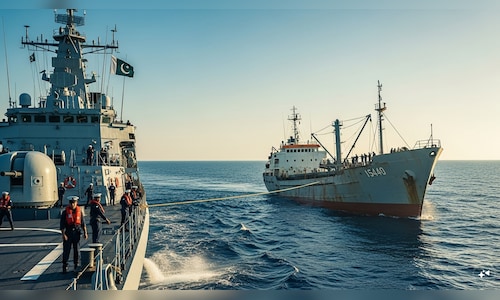 Pakistani Navy Aids Indian Ship Stuck in Arabian Sea