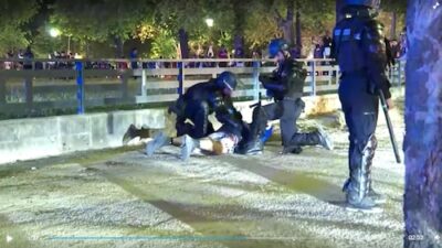 Paris police arrest multiple individuals following unrest during PSG celebration festivities.