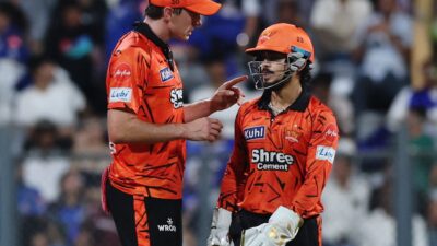 SRH chooses to bat first after winning the toss.
