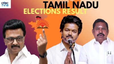 Vijay’s TVK secures 106 seats, nearing a majority but falling short of the magic number.