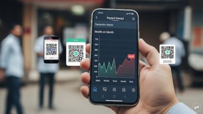 What accounts for the decline in UPI transactions from March to April?