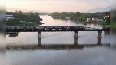 A submerged 'death railway' emerges in Thailand after years — Check out the photos.
