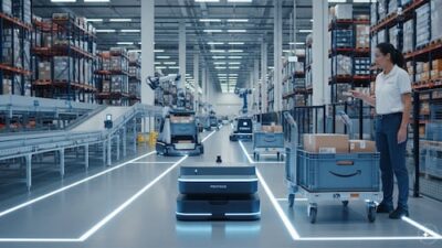 Amazon launches advanced Proteus robot and announces €10 billion investment in Europe, aiming to create 25,000 jobs.