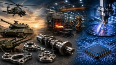 Bharat Forge anticipates growth in defense manufacturing and aims to capitalize on semiconductor supply chain prospects.