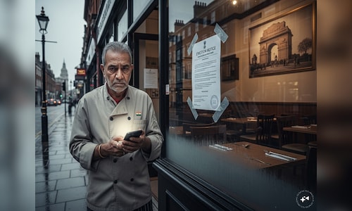 UK eatery urges India to step in on eviction issue.