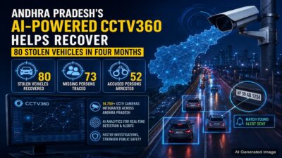 Andhra Pradesh's AI-Enhanced CCTV360 Aids in the Recovery of 80 Stolen Vehicles in Just Four Months