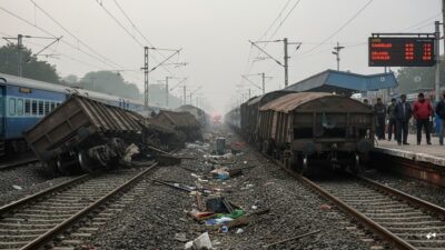 Goods Train Derailment Between Ghaziabad and New Delhi Affects 53 Passenger Services; See Canceled and Diverted Trains
