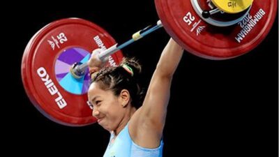 Mirabai Chanu secures India's inaugural gold medal in women's 48kg weightlifting at the 2026 Commonwealth Games.