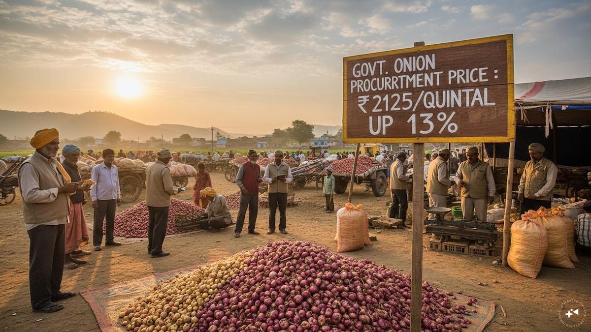 Onion Purchase Price Increased by 13% to ₹2,125 per Quintal for Buffer Stock, Starting July 4, 2026